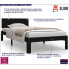 Drewniane łóżko w kolorze czarnym 90x200 Iringa 3X