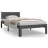 Szare drewniane łóżko 90x200 Iringa 3X