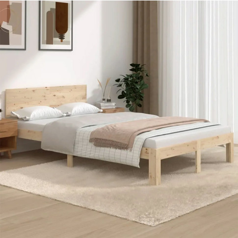 Aranżacja z naturalnym sosnowym łóżkiem 120x200 Iringa 4X