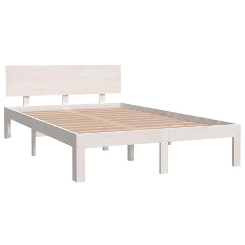 Drewniane białe łóżko 120x200 Iringa 4X