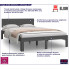 Drewniane łóżko w kolorze szarym 120x200 Iringa 4X