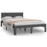 Szare drewniane łóżko z zagłówkiem 120x200 - Iringa 4X