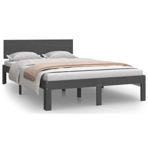 Szare drewniane łóżko 120x200 Iringa 4X