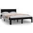 Czarne drewniane łóżko 120x200 Iringa 4X