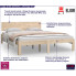 Drewniane łóżko w kolorze naturalnym 140x200 Iringa 5X