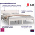 Drewniane łóżko w kolorze białym 140x200 Iringa 5X