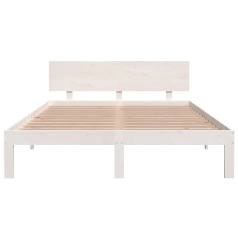 Sosnowe białe łóżko 140x200 Iringa 5X
