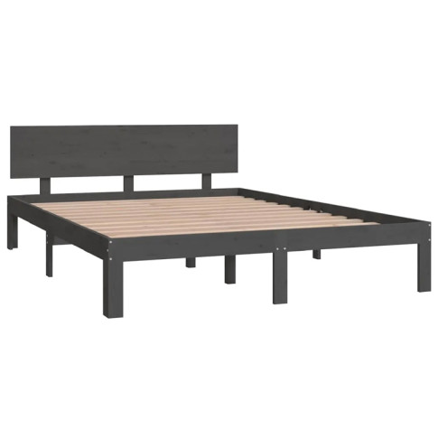 Drewniane szare łóżko 140x200 Iringa 5X