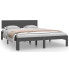 Szare podwójne łóżko z drewna 140x200 - Iringa 5X