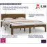 Drewniane łóżko w kolorze miodowy brąz 140x200 Iringa 5X