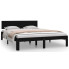 Czarne drewniane łóżko 140x200 Iringa 5X