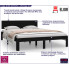 Drewniane łóżko w kolorze czarnym 140x200 Iringa 5X