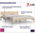 Drewniane łóżko w kolorze naturalnym 160x200 Iringa 6X