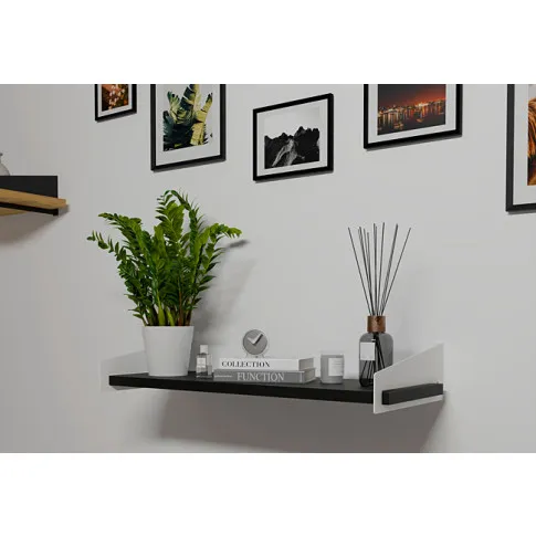 Wizualizacja półki ściennej Thord 3X biały czarny