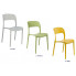 Szczegółowe zdjęcie nr 4 produktu Żółte minimalistyczne krzesło z oparciem - Deliot 2X
