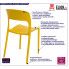 Fotografia Żółte minimalistyczne krzesło z oparciem - Deliot 2X z kategorii Krzesła sztaplowane