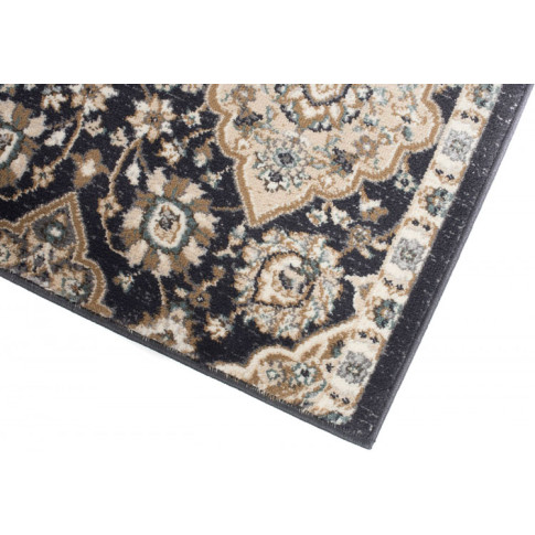Antracytowy chodnik dywanowy we wzory Celanto 4X