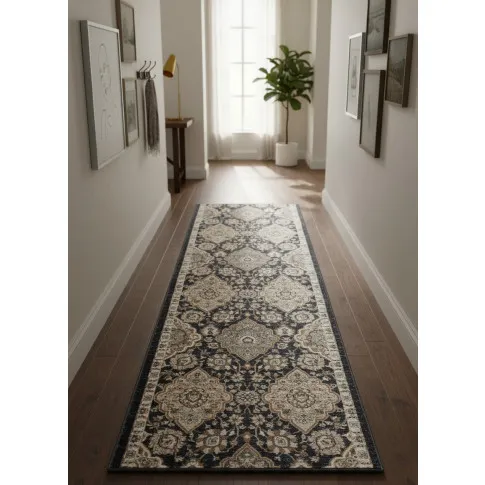 Antracytowy gruby chodnik dywanowy na metry   Kroksi 4X