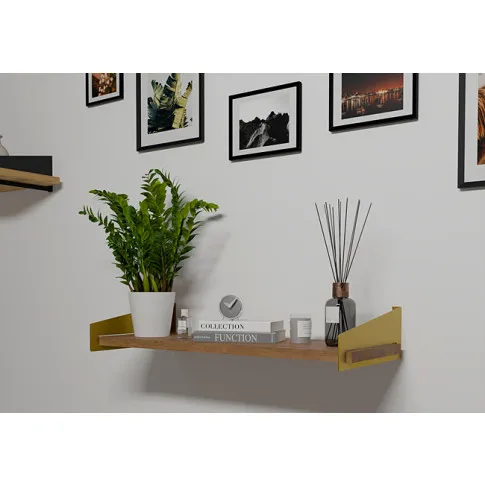 Wizualizacja półki ściennej Thord 5X złoty dąb lancelot