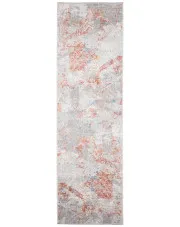 Szaro-łososiowy chodnik dywanowy w stylu nowoczesnym - Evato 10X