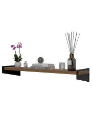 Wisząca półka na kwiaty w stylu loft czarny + dąb lancelot - Thorir 4X w sklepie Edinos.pl