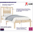 Drewniane łóżko w kolorze naturalnym 90x200 Basel 3X