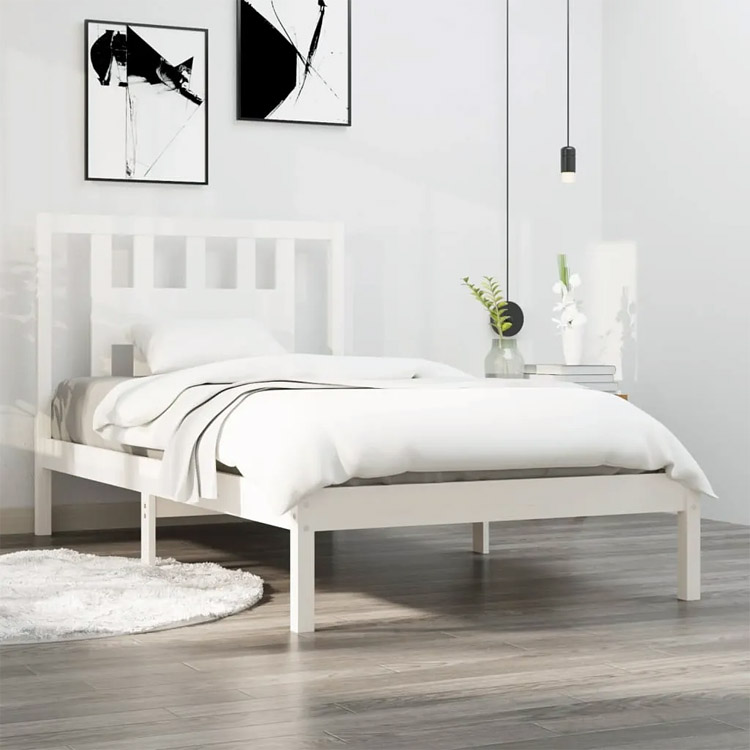 aranżacja białego łóżka Basel 3X