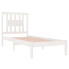 Drewniane białe łóżko 90x200 Basel 3X