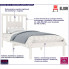 Drewniane łóżko w kolorze białym 90x200 Basel 3X