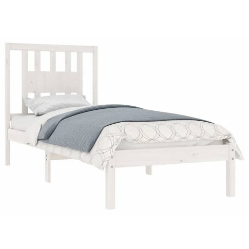 Sosnowe białe łóżko 90x200 Basel 3X