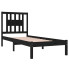 Drewniane czarne łóżko 90x200 Basel 3X