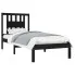 Czarne drewniane łóżko pojedyncze 90x200 - Basel 3X
