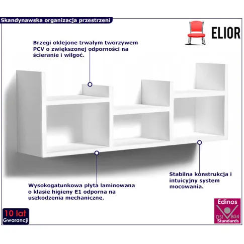 Biała nadstawka na biurko Lorea 3X