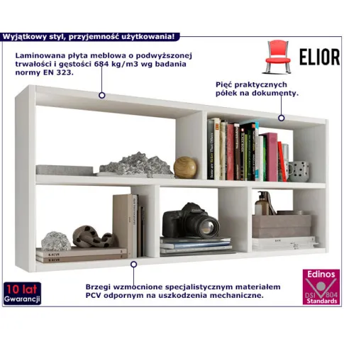 Biała nadstawka na biurko Gerva 3X