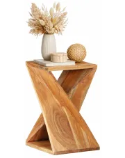 Stolik drewniany pomocniczy w stylu vintage - Rubis w sklepie Edinos.pl