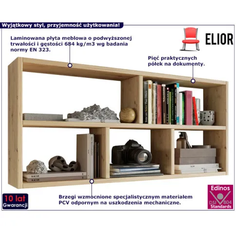 nadstawka na biurko w kolorze dąb artisan Gerva 3X