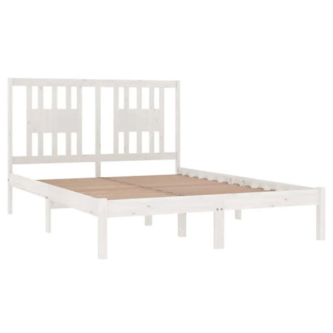Drewniane białe łóżko 120x200 Basel 4X