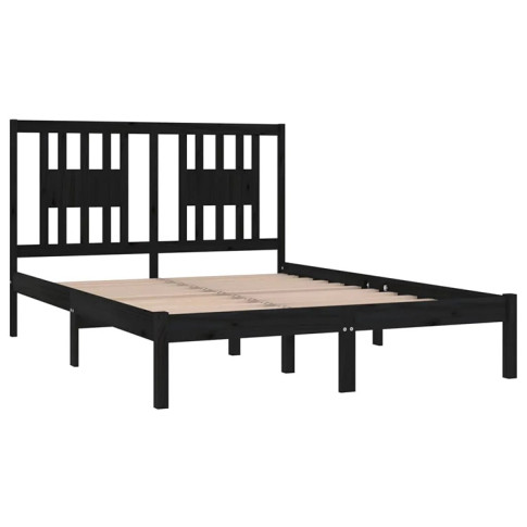 Drewniane czarne łóżko 120x200 Basel 4X