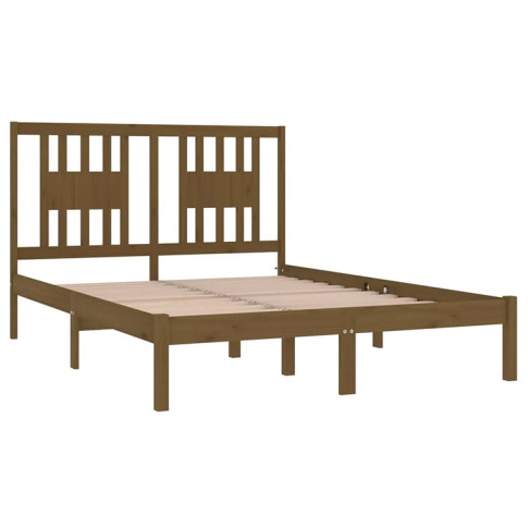 Drewniane brązowe łóżko 120x200 Basel 4X