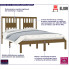 Drewniane łóżko w kolorze miodowy brąz 120x200 Basel 4X