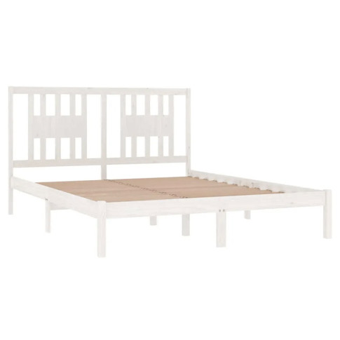 Drewniane białe łóżko 140x200 Basel 5X