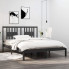 Zdjęcie szare dwuosobowe drewniane łóżko 140x200 Basel 5X - sklep Edinos.pl
