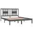 Szczegółowe zdjęcie nr 4 produktu Szare drewniane łóżko dwuosobowe 140x200 - Basel 5X