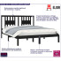 Drewniane łóżko w kolorze czarnym 140x200 Basel 5X