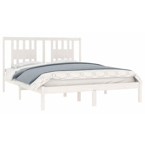 Sosnowe białe łóżko 160x200 Basel 6X