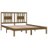 Drewniane brązowe łóżko 160x200 Basel 6X