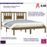 Drewniane łóżko w kolorze miodowy brąz 160x200 Basel 6X