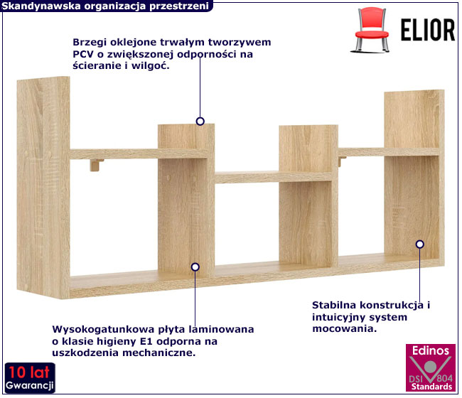 skandynawska nadstawka na biurko Iwez 3X sonoma