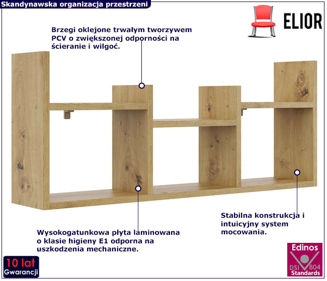 skandynawska nadstawka na biurko Iwez 3X dab artisan