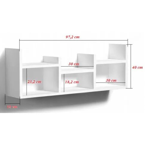 Wymiary minimalistycznej półki ściennej Lorea